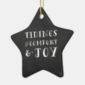 Tidings of Comfort and Joy kerstversiering Keramisch Ornament (Links)
