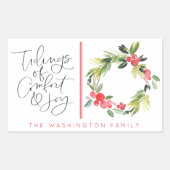 Tidings of Joy kerstfeestay Greeting Sticker (Voorkant)