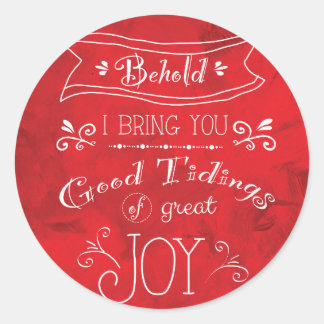 Tidings of Joy van Jan Marvin Ronde Sticker