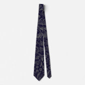 Tie Botanique Navy | Cravate Paisley (Devant)