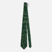 Tie botanique vert forêt | Cravate Paisley (Devant)