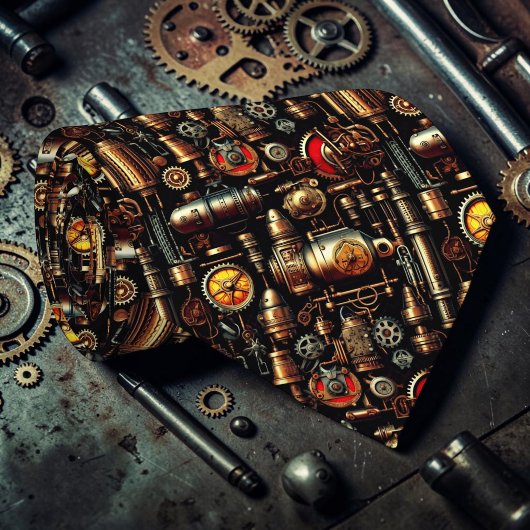 Tie cravate industrielle personnalisée Steampunk