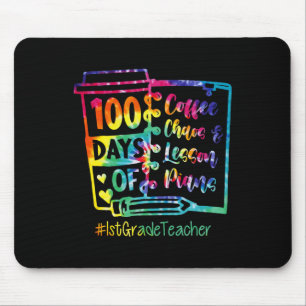 Tie Dye 100 dagen koffie en chaos 1e klas thee Muismat