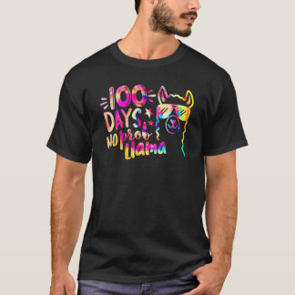 Tie Dye 100 dagen school geen probleem lama leraar T-shirt
