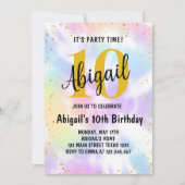 Tie Dye 10e anniversaire Invitation (Devant)
