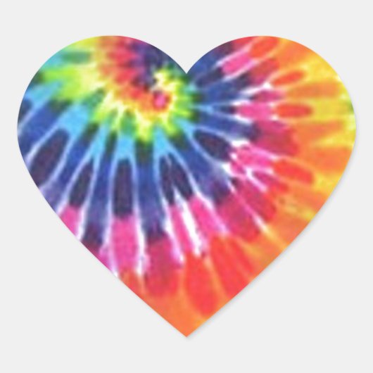 Tie Dye 2 Hart Sticker (Voorkant)