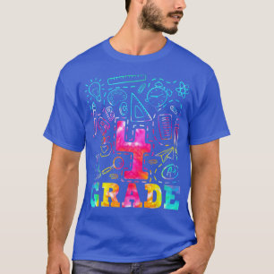 Tie Dye 4th Grade Typografie Team 4th Grade Back T T-shirt