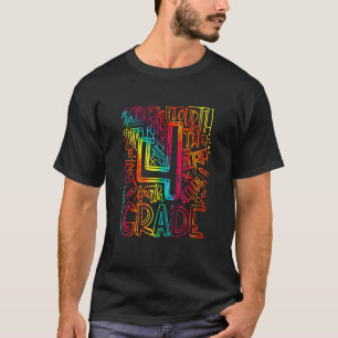 Tie Dye 4th Grade Typografie Team Fourth Grade Tea T-shirt