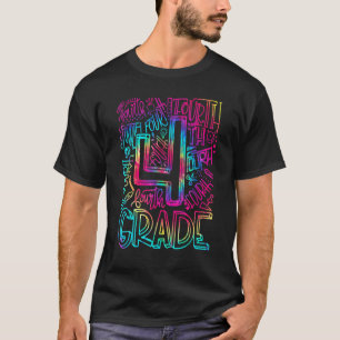 Tie Dye 4th Grade Typografie Team Fourth Grade Tea T-shirt