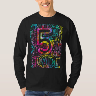 Tie Dye 5e klas docenten studenten T-shirt