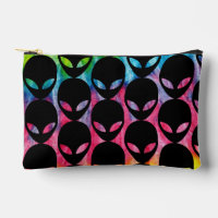 Tie Dye alien zip-up sac cosmétique