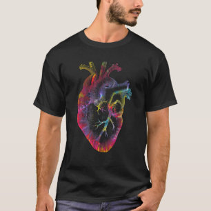 Tie Dye Anatomical Heart Valentijnsdag Anatomy Lo T-shirt