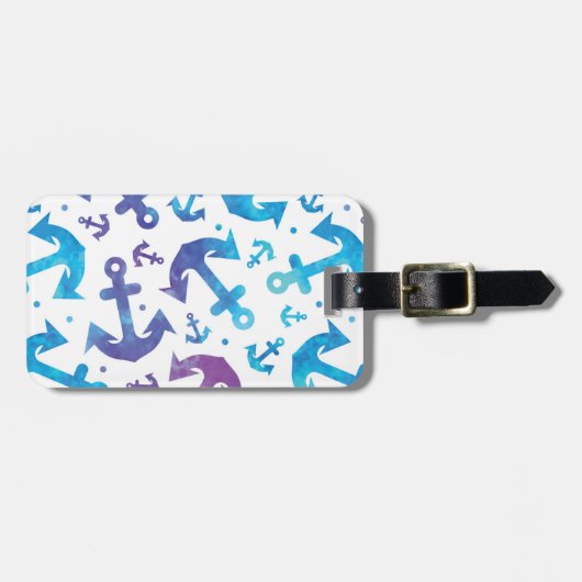 Tie Dye Anchor Pattern 2 Bagagelabel (Voorkant horizontaal)