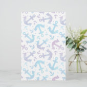 Tie Dye Anchor Pattern 2 Briefpapier (Staand voorkant)