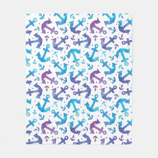 Tie Dye Anchor Pattern 2 Fleece Deken (Voorkant)