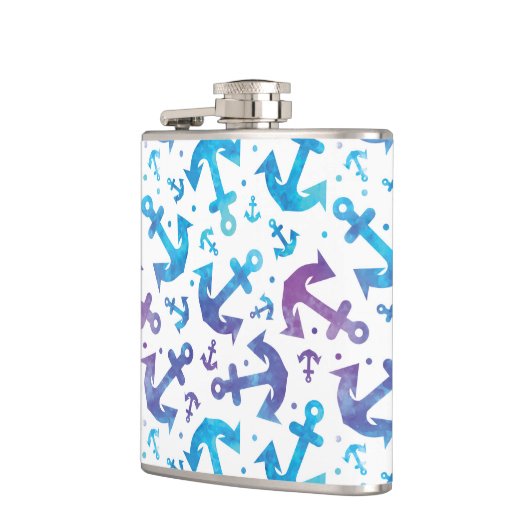 Tie Dye Anchor Pattern 2 Heupfles (Links)