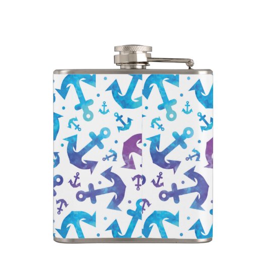 Tie Dye Anchor Pattern 2 Heupfles (Achterkant)