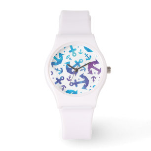 Tie Dye Anchor Pattern 2 Horloge