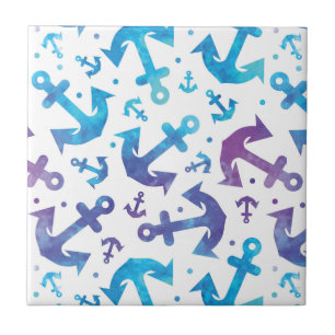 Tie Dye Anchor Pattern 2 Tegeltje