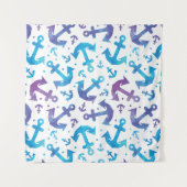 Tie Dye Anchor Pattern Wandkleed (Voorkant (horizontaal))