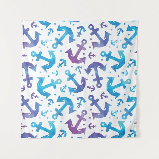 Tie Dye Anchor Pattern Wandkleed (Voorkant)