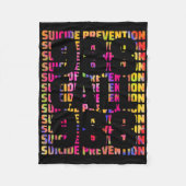 Tie Dye Awareness Suicide Prevention 988 Mental He Fleece Deken (Voorkant)