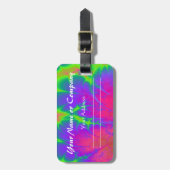 Tie Dye Bagagelabel (Voorkant verticaal)