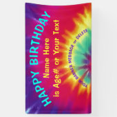 Tie Dye Banner, gepersonaliseerd voor geboortebann Spandoek (Verticaal)