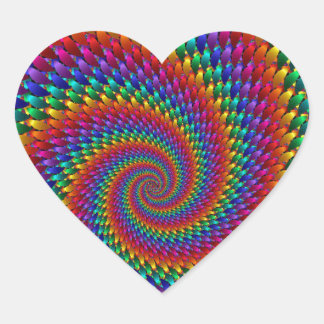 Tie Dye Basic Hart Sticker
