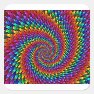 Tie Dye Basic Vierkante Sticker