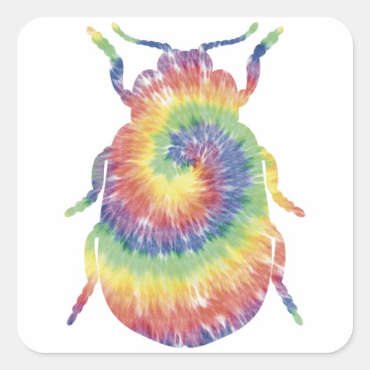 Tie Dye Beetle Sticker (Voorkant)
