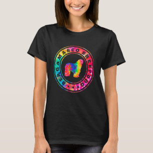 Tie Dye Bergamasco Sheepdog Hond Mam Papa Pet T-shirt