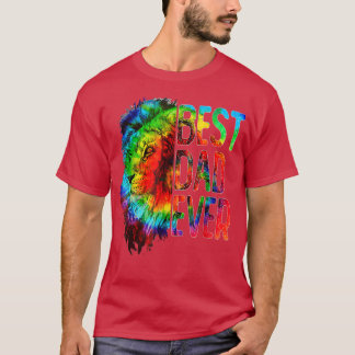 Tie Dye Best Dad Oover Lon Pap Life Papa Fat T-shirt