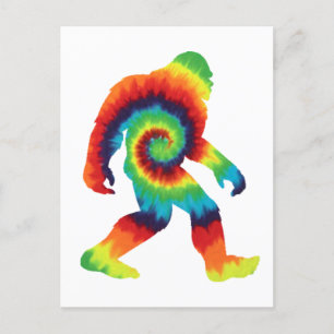 Tie Dye Bigfoot Briefkaart