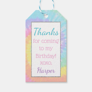 Tie Dye Birthday Party Favor Tags Cadeaulabel