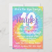 Tie Dye Birthday Uitnodiging (Voorkant)