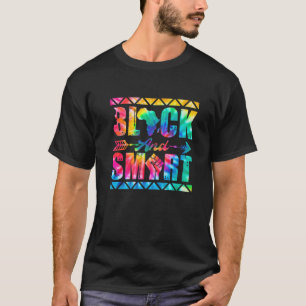 Tie Dye Black en Smart Junenth Black History Mont T-shirt