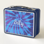 Tie Dye Blue Blauwgroen Paarse Kleurrijke Patroon (Achterkant)