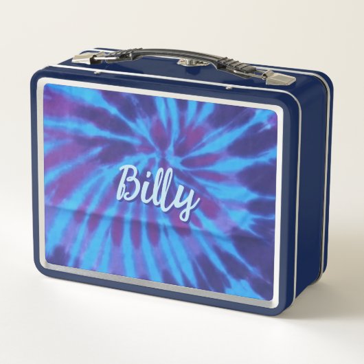 Tie Dye Blue Blauwgroen Paarse Kleurrijke Patroon (Achterkant)