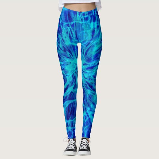 TIE DYE BLUE LEGGINGS (Voorkant)
