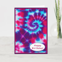 Tie Dye Bonne Carte Anniversaire