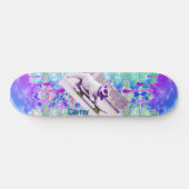 Tie dye Bulldog Blue Paars Skateboard (Horizontaal)