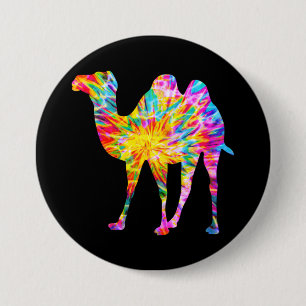 TIE DYE CAMEL RONDE BUTTON 7,6 CM
