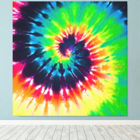 Tie Dye Canvas Afdruk (Insitu (Houten vloer))