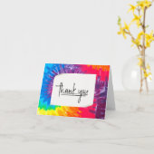 Tie Dye Carte de remerciements (Fleur jaune)