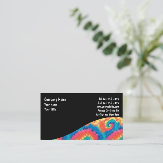 Tie Dye Cartes de visite (Debout devant)