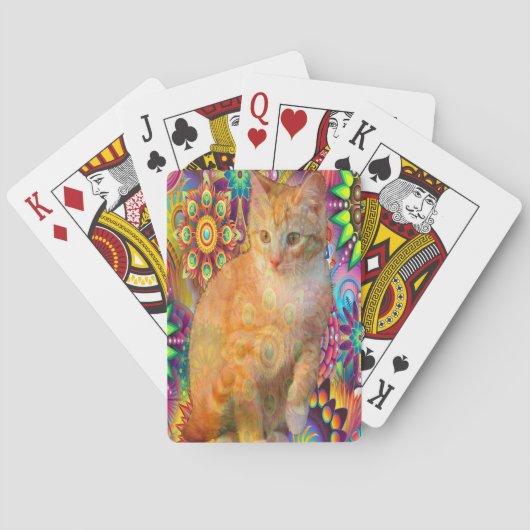 Tie Dye Cat Pokerkaarten (Achterkant)