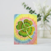 Tie Dye Clover Briefkaart (Staand voorkant)