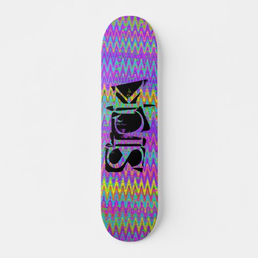 Tie Dye Crazy Chevron Skateboard (Voorkant)