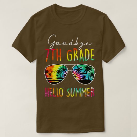 Tie Dye Dag 7e graad Hallo Zomer T-shirt (Design voorkant)